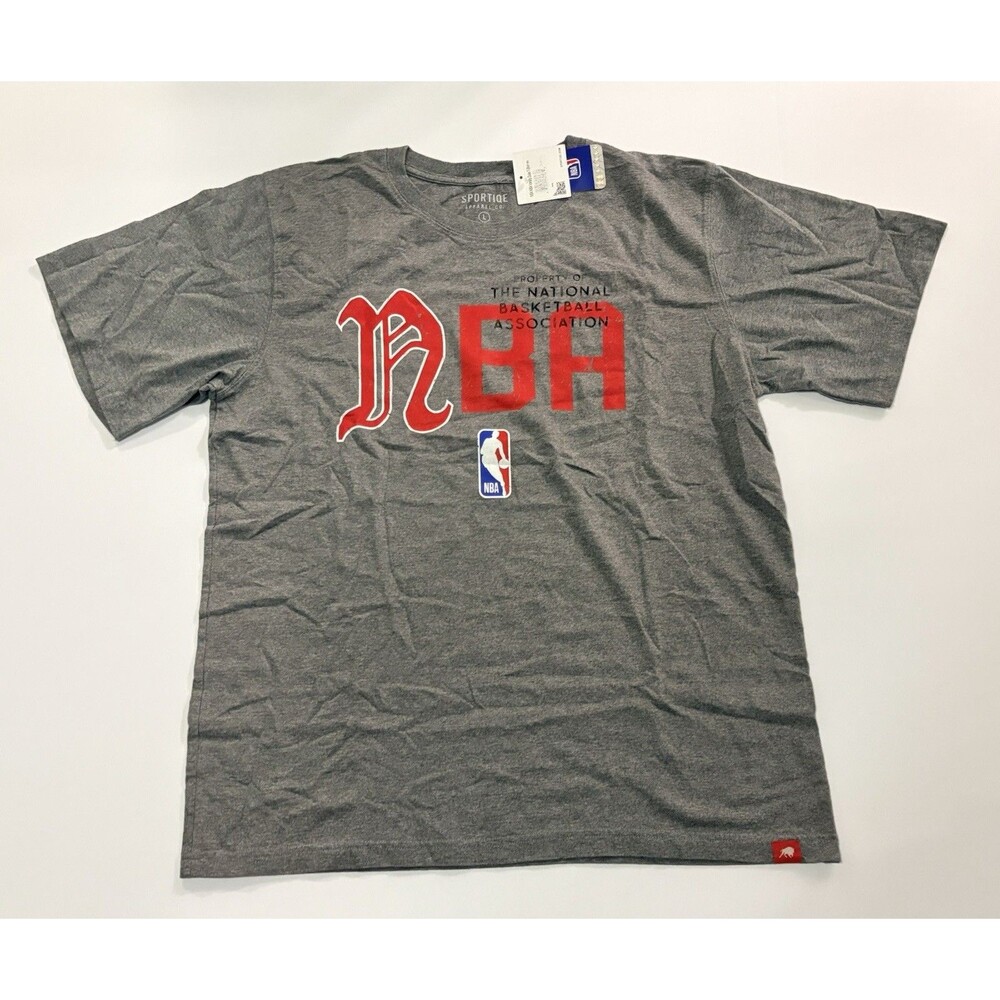 National Basketball Association NBA Gray T-Shirt Adult L NWT Sportique